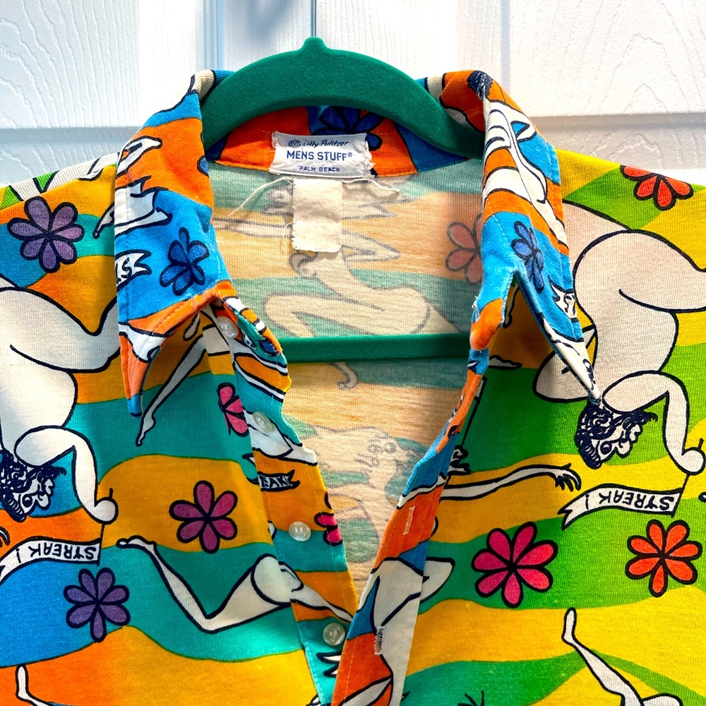 Lilly Pulitzer Mens Stuff Vintage STREAKER PRINT The Ultimate 🦄 Unicorn Shirt 🦄 - Picture 5 of 7